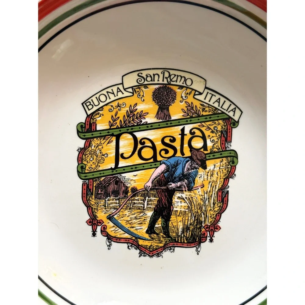 Vintage Sakura San Remo Pasta Serving Bowl Italian Ceramic 12